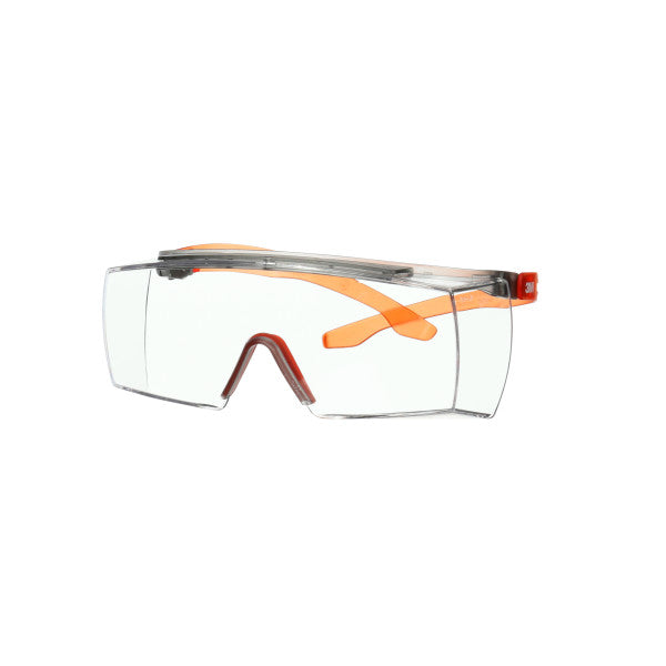 3M™ SecureFit™ 3700 Overzetbril, oranje veren, Scotchgard™ anticondens (K&N), heldere lens, SF3701SGAF-ORG-EU, 20/doos