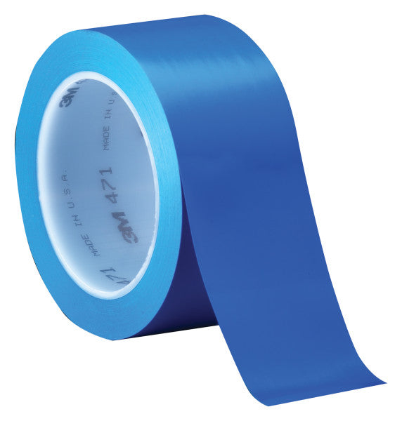 3M™ Vinyl Tape 471, Blauw, 6 mm x 33 m, 0.14 mm, Individueel verpakt