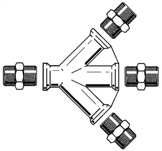3M™ Connector 3 outlets 3/8" BSP female incl. male adapter