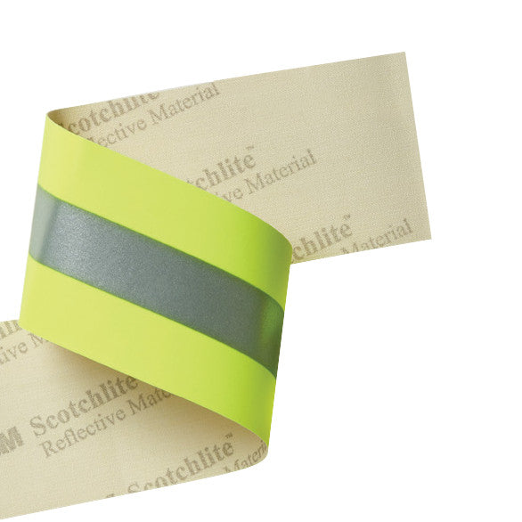 3M™ Scotchlite™ Reflecterend weefsel 9687, geel-zilver-geel, 50.8 mm x 100 m