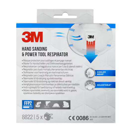 3M™ Cool Flow™ Staubmaske 8822, FFP2, mit Ventil, 5 Stück/Packung
