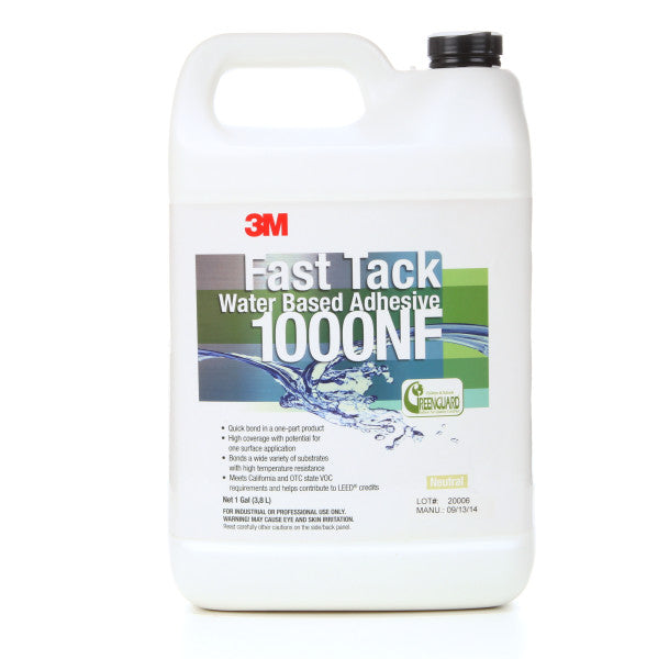 3M™ Fast Tack Water-Based Adhesive 1000NF, Neutral, 3.78 L
