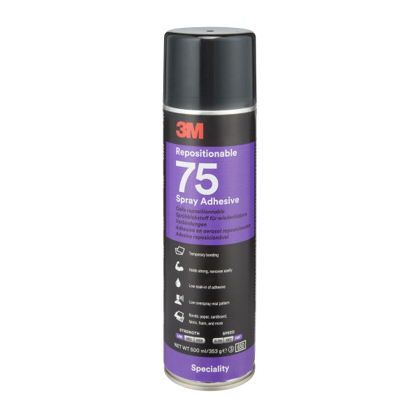3M™ Repositionierbarer Sprühkleber 75, Transparent, 500 ml