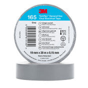 3M ™ TEMFLEX ™ Vinyl -Insolation Band 165 - Grau - 19 mm x 20 m | Rabattpalette und 6000 Stücke