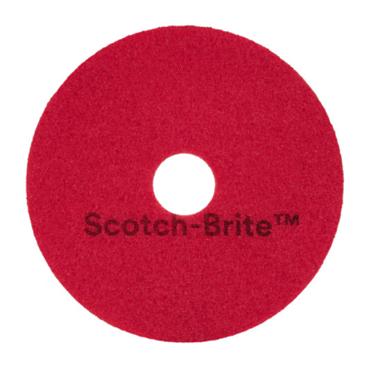 Scotch-Brite™ Floor Pads, Red, 530 mm, 5/Box
