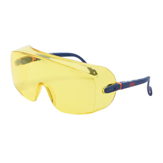 3M™ Overzetveiligheidsbril Serie 2800, krasbestendige, amberkleurige lens, 20/doos
