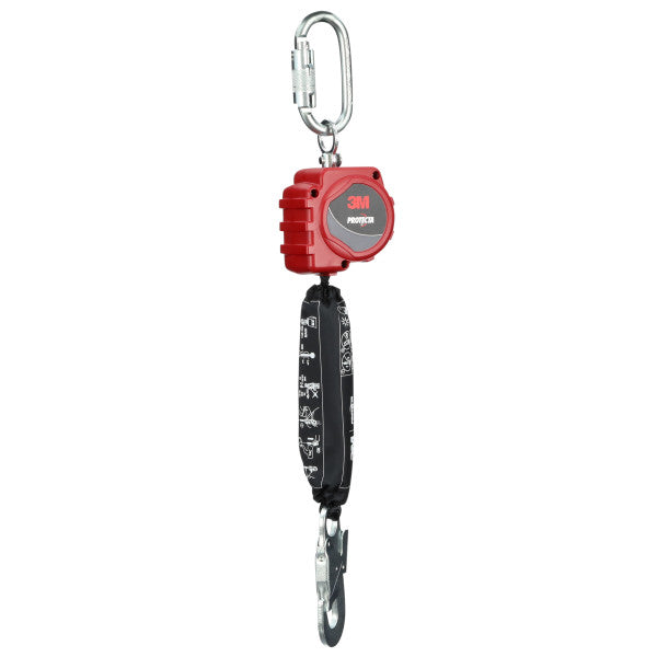 3M™ Protecta® Zelfintrekbare lijn, webbing, Tri-Lok karabijnhaak, snaphook, 6 ft, 1,8 m, 3100641
