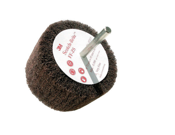 Scotch-Brite™ Clean & Finish Lamellenborstel op stift FF-ZS, grijs, 100 mm x 45 mm x 6 mm, S SFN