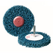 Scotch-Brite™ Clean & Strip Schijf CG-ZS op stift - blauw - 150 mm x 25 mm x 8 mm - S XCRS | 1 stuks