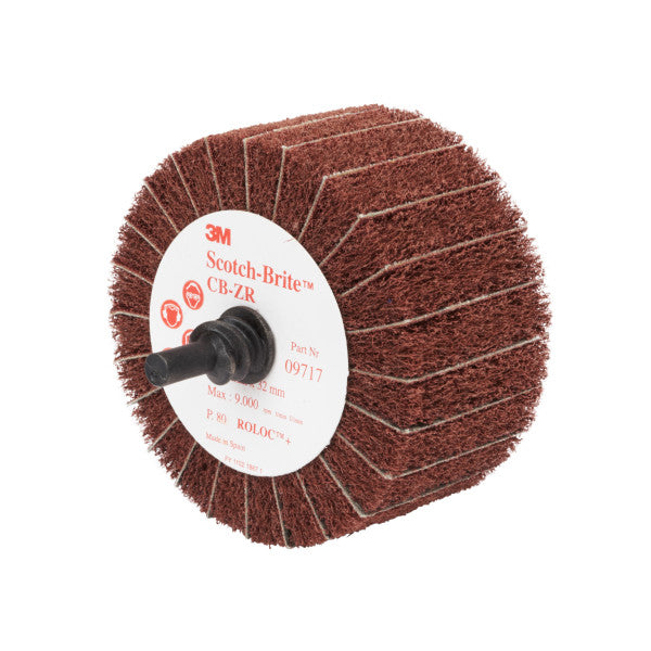 Scotch -brite ™ roloc ™+ combi lamellenbrush cb -Zr - 63 mm x 32 mm - p80 | 1 übertriebene Schachtel 10 Stück