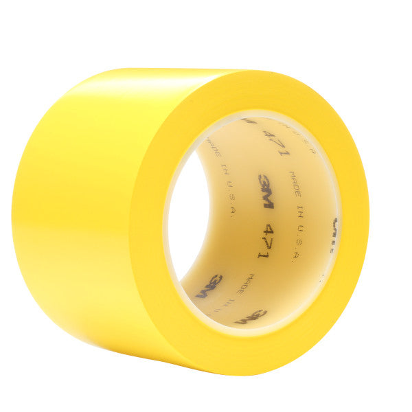 3M™ Vinyl Tape 471, Yellow, 50 mm x 33 m, 0.14 mm