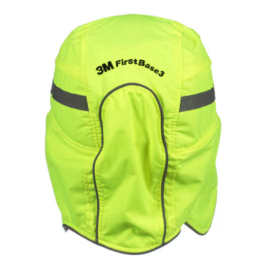 3M™ First Base™ 3 Impact Cap 2021209, Winter, hi-viz, yellow, short brim, 55 mm, customized