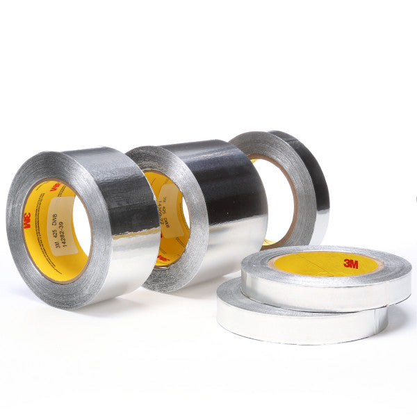 3M™ Aluminum Tape 425, Silver, 12 mm x 55 m, 0.12 mm