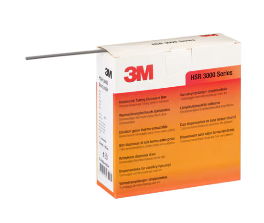 3M™ HSR 3000 Dunwandige Warmtekrimpkousbuis op Minirol, Grijs, 3/1 mm, 10 m, Dispenserdoos