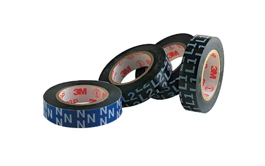 3M™ Temflex™ 1700 Vinyl Electro-Isolatieband, Zwart, 15 mm x 10 m, 0,17 mm, Wit gedrukt "L3"