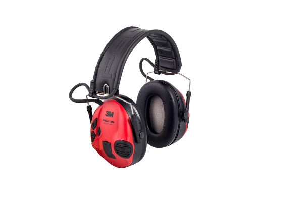 3M™ PELTOR™ SportTac Headset, 26 dB, rote/schwarze Ohrmuscheln, faltbarer Kopfbügel, MT16H210F-478-RD