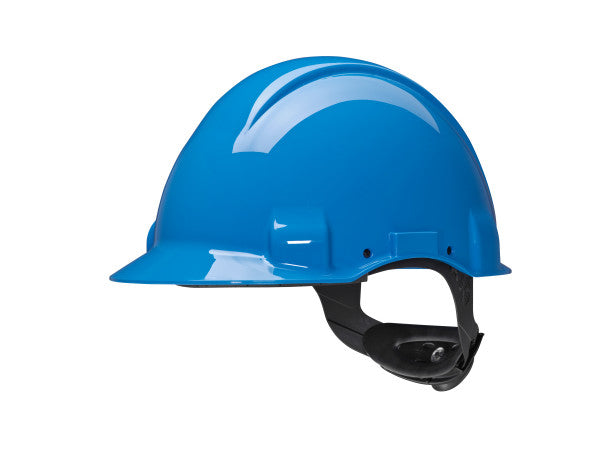 3M™ Veiligheidshelm, Uvicator, ratelverstelling, zonder ventilatie, 440 V diëlektrisch, kunststof zweetband, blauw, G3001NUV-BB