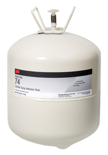 3M™ Foam Fast Lijmspray 74, Transparant, 13 kg, Cilinder