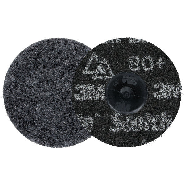 Scotch-Brite™ Roloc™ Precision Heavy Duty Surface Conditioning-schijf, HD-DR, Extra Coarse 80+, TR, 76 mm, 25/Carton, 100 ea/Case