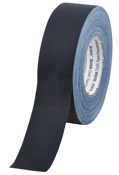 Scotch® 9545N Impregnated Textile Tape, Black, 50 mm x 50 m, 0.3 mm