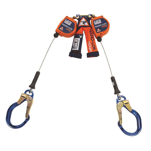 3M™ DBI-SALA® Nano-Lok™ Edge Self-Retracting Lanyard, Dual Lanyard, Cable, 2.4 m, 3500240