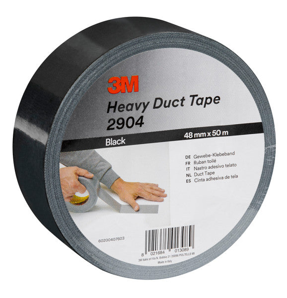 3M™ Universele vervormbare ducttape 2904, Zwart, 48 mm x 50 m