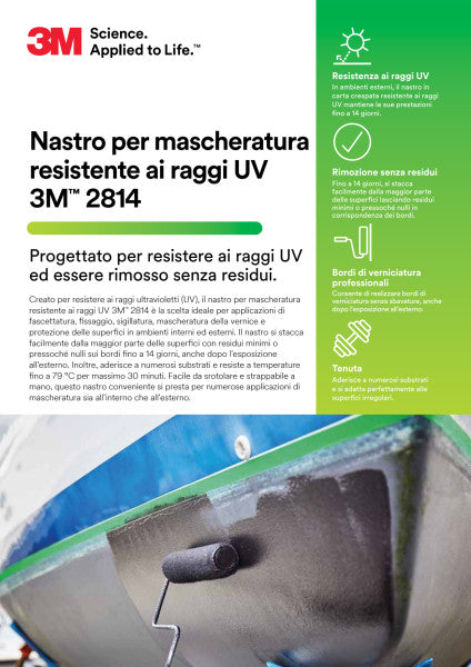 3M™ UV-bestendige maskeertape 2814, 1550 mm x 2000 m