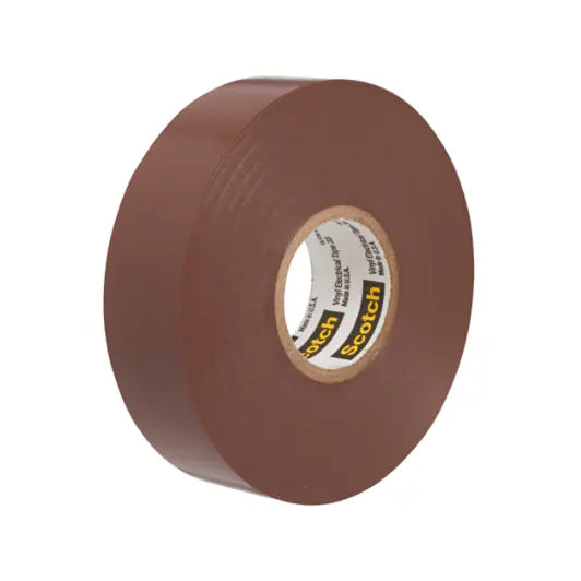 Scotch® 35 Vinyl Electrical Insulation Tape, Brown, 19 mm x 20 m, 0.18 mm