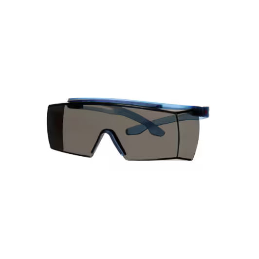 3M™ SecureFit™ 3700 Overzetbril, blauwe veren, Scotchgard™ anticondens (K&N), grijze lens, SF3702SGAF-BLU-EU, 20/doos