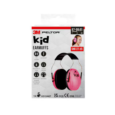 3M™ PELTOR™ Gehoorkap voor kinderen H510AK, roze (87-98 dB)