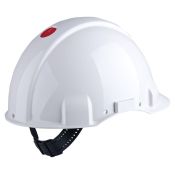 3M ™ Sicherheitshelm - Uvicator - Ratschenanpassung - ohne Belüftung - 440 V Dielektrikum - Kunststoff -Schweißband - Weiß - G3001NUV -vi | Rabattpalette und 160 Stücke