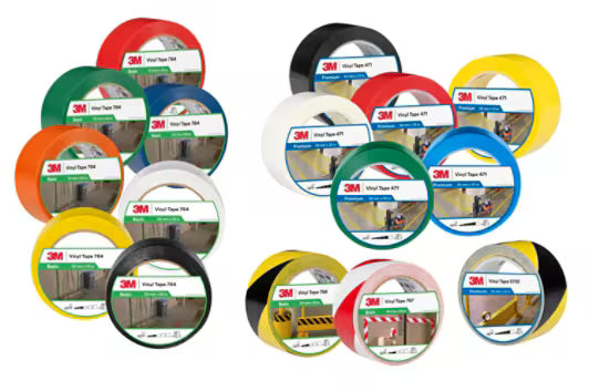 3M™ Waarschuwingsmarkeringtape 766i, Zwart/Geel, 50 mm x 33 m