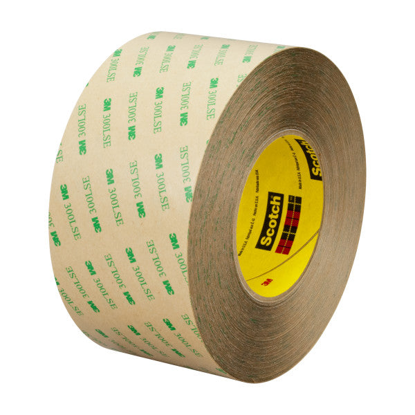 3M™ Double-Sided Tape 93015LE, Transparent, 1372 mm x 55 m, 0.15 mm