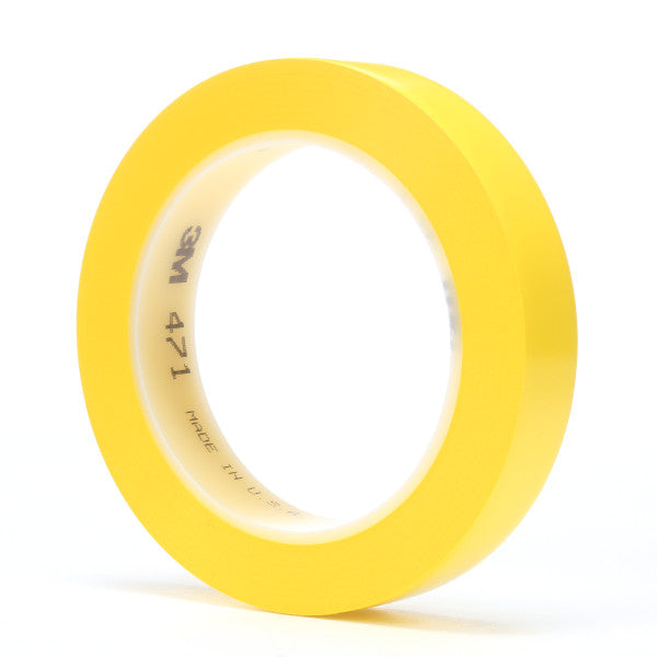 3M™ Vinyl Tape 471, Geel, 19 mm x 33 m, 0.14 mm