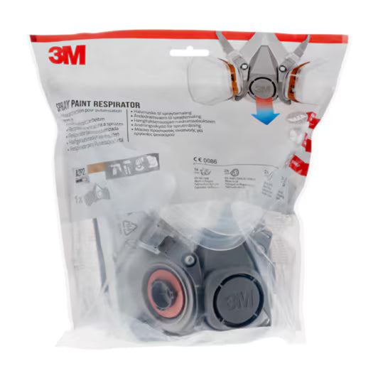 3M™ Atemschutzmaske mit austauschbaren Filtern 6002KIT-1, A2P2 organische Dämpfe (1x6200, 2x6055, 2x5925, 2x501)