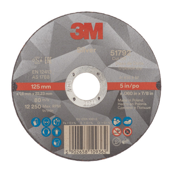 3M™ Silver Trennscheibe, T41, 125 mm x 1,6 mm x 22,23 mm