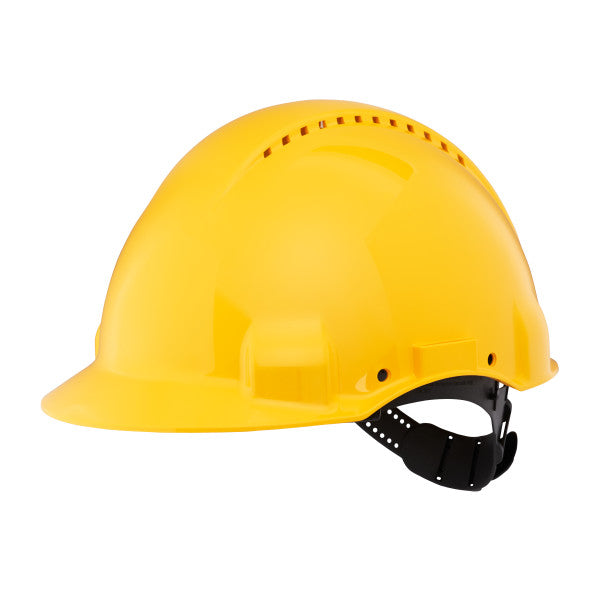 3M™ Safety Helmet, Uvicator, Pinlock, Ventilation, Plastic Sweatband, Yellow, G3000CUV-GU