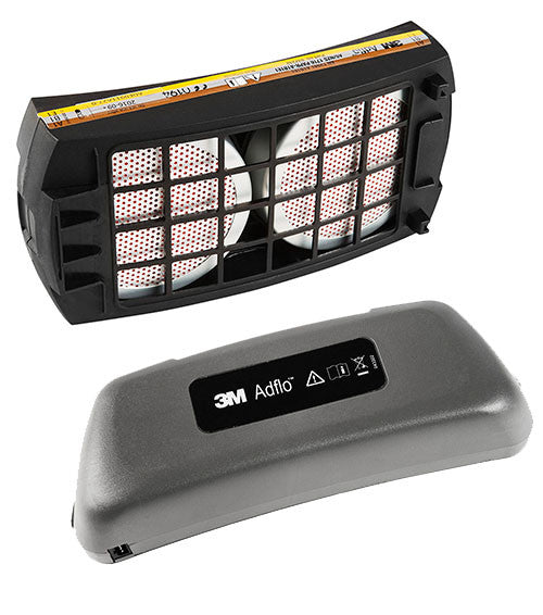 3M™ Adflo™ Filter- en accuset voor motoraangedreven ademhalingssystemen, A1B1E1-filter en heavy-duty Li-onaccu, 837301