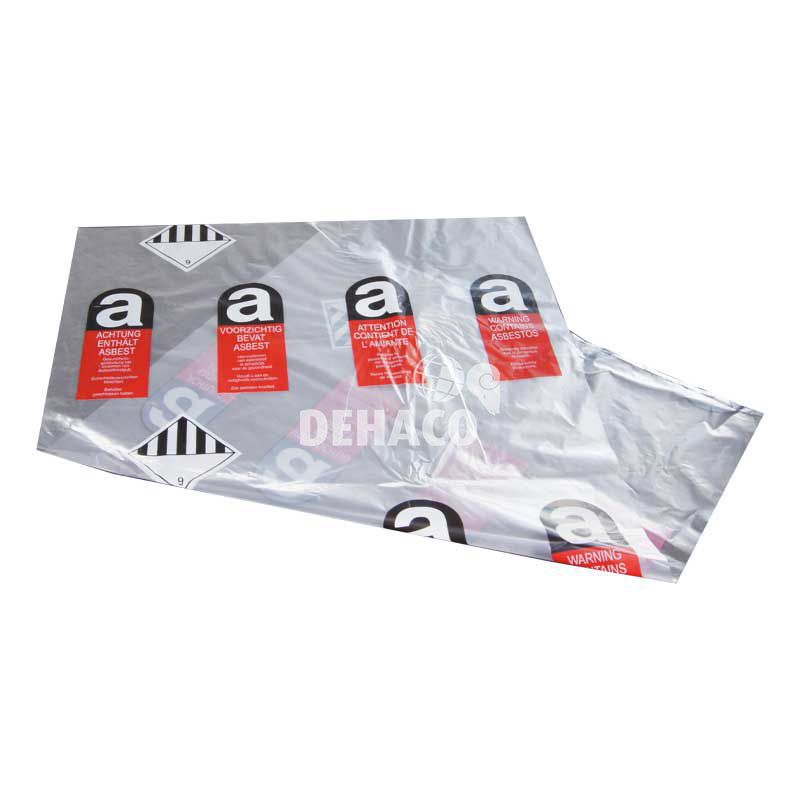 PE afvalzak 90x130 cm met asbestbedrukking