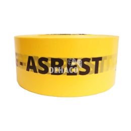 Afzetlint ‘Asbest - verboden toegang‘ 8 cm x 500 meter geel