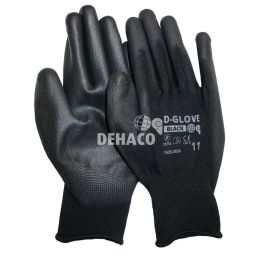 D-Glove Black gloves with PU palm category II size 11 per pair
