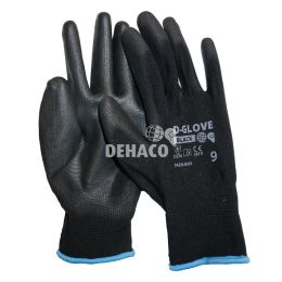 D-Glove Black Handschuh PU-Handfl?che Kategorie II Gr??e 9 pro Paar
