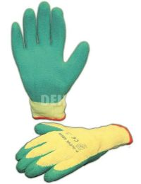 D-Glove Green Handschuh Latex-Handfläche Kategorie II Große 10 pro Paar