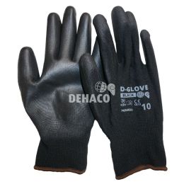 Dehaco D-Glove black handschoen met PU palm Cat.2 Mt.10