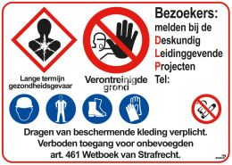 Demarcation sign Contaminated soil/Report DLP 50x70 cm