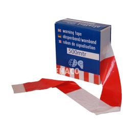 Demarcation tape chequered red-white 500 meters