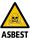 asbestos toxic substances sign 30x33cm