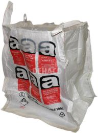 Big Bag 90x90x110 cm with asbestosos imprint and single liner 70 m?